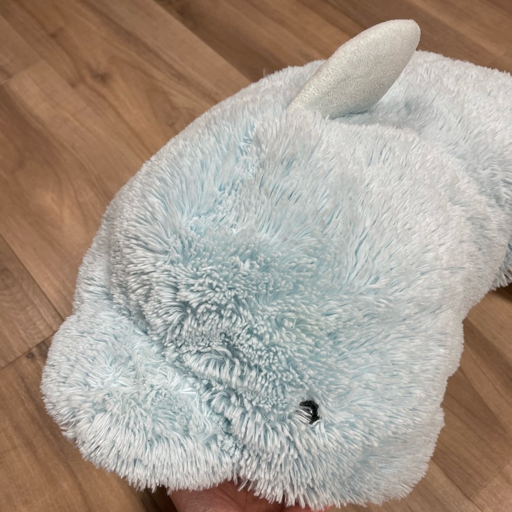Pillow Pets Blue Dolphin Plush Stuffed Animal 2010 18”x24” Retired - Picture 3 of 13